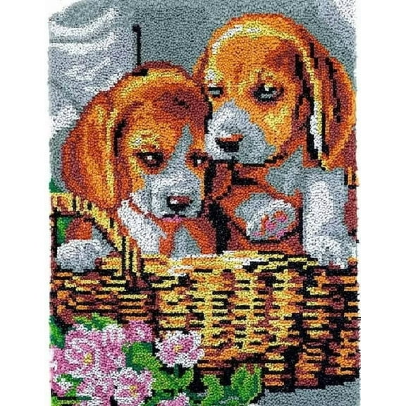 Latch Hook Rug Kits, DIY Latch Hook Rug, Home Carpet Rug Making Canvas Kits, DIY Crochet Kits Embroidery Kits Needlework Crafts for Home Decor, Latch Hook Kits for Beginners Kids Adults, 50 X 38 cm