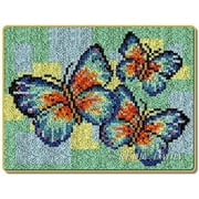 Latch Hook Rug Kits, DIY Latch Hook Rug, Home Carpet Rug Making Canvas Kits, DIY Crochet Kits Embroidery Kits Needlework Crafts for Home Decor, Latch Hook Kits for Beginners Kids Adults, 50 X 38 cm