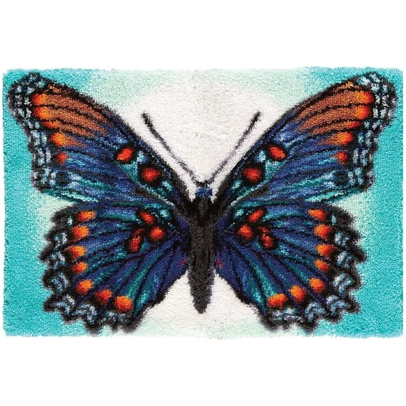 Latch Hook Rug Kits, DIY Latch Hook Rug, Home Carpet Rug Making Canvas Kits, DIY Crochet Kits Embroidery Kits Needlework Crafts for Home Decor, Latch Hook Kits for Beginners Kids Adults, 50 X 38 cm