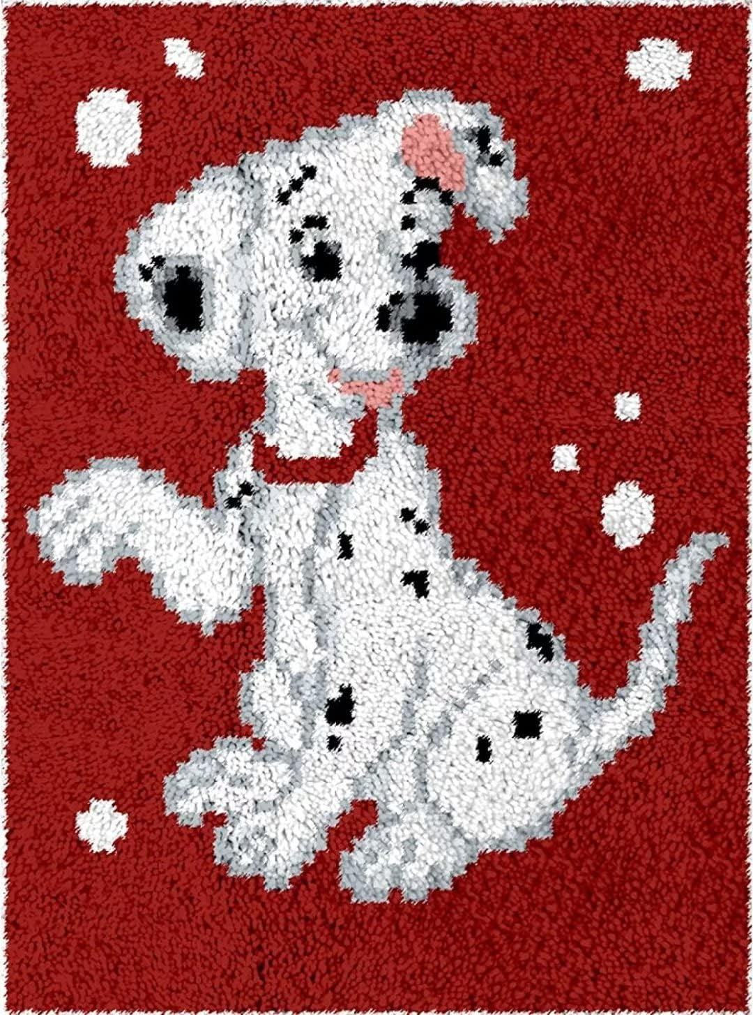 Latch Hook Rug Kits, DIY Latch Hook Rug, Home Carpet Rug Making Canvas Kits, DIY Crochet Kits Embroidery Kits Needlework Crafts for Home Decor, Latch Hook Kits for Beginners Kids Adults, 50 X 38 cm