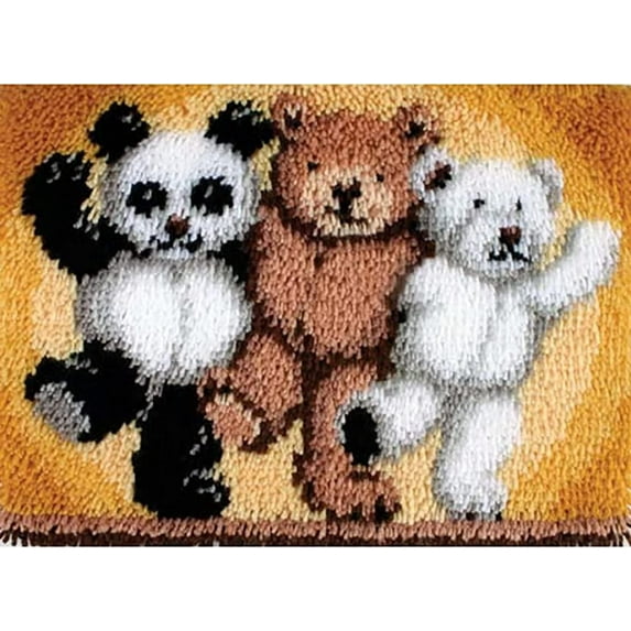 Latch Hook Rug Kits, DIY Latch Hook Rug, Home Carpet Rug Making Canvas Kits, DIY Crochet Kits Embroidery Kits Needlework Crafts for Home Decor, Latch Hook Kits for Beginners Kids Adults, 50 X 38 cm