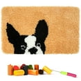thumbnail image 1 of Latch Hook Rug Kits Embroidery DIY Dog Head Pattern Crochet Needlework Crafts for Adults and Kids Beginners 20"x 15", 1 of 7