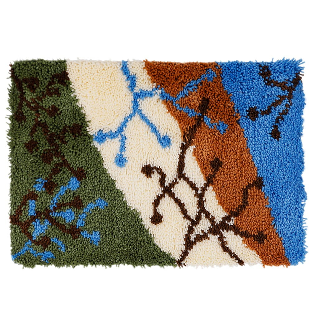 Latch Hook Rug Kits Embroidery DIY Molecular Pattern Crochet Needlework Crafts for Adults and Kids Beginners 20"x 15"