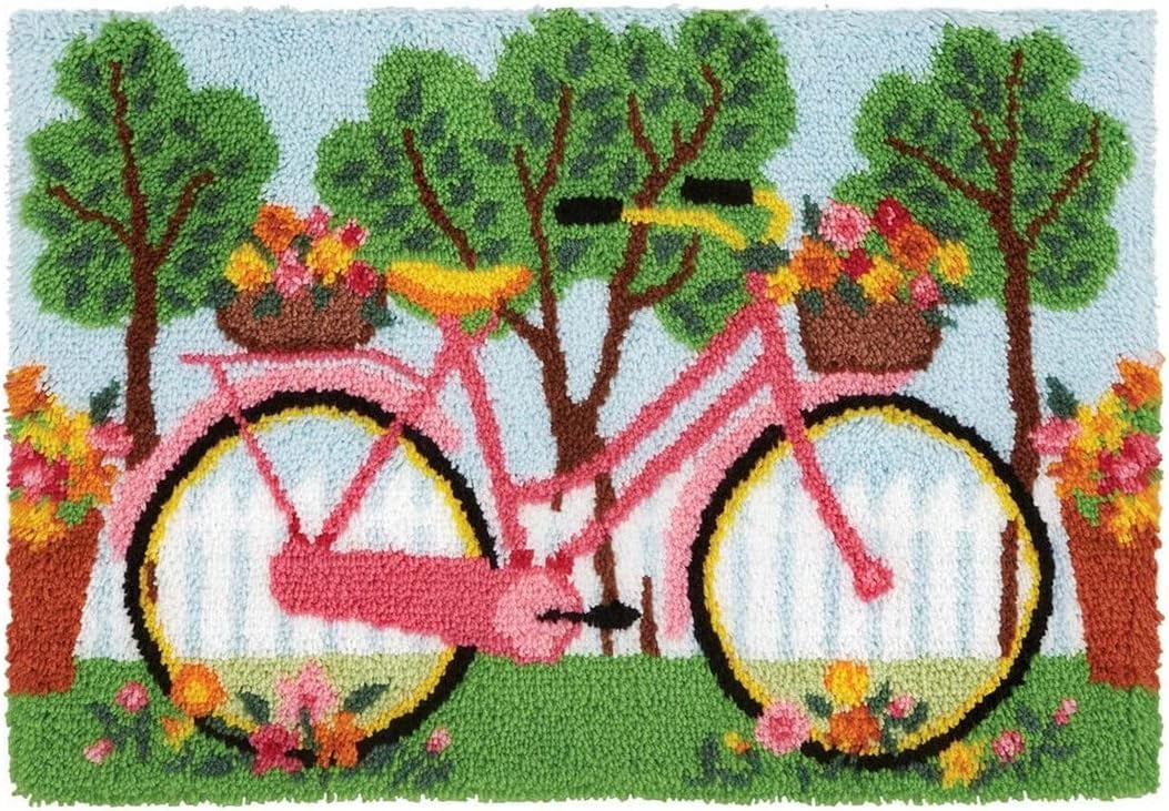 Latch Hook Rug Kits, Spring Outing DIY Latch Hook Rug Making Kits for