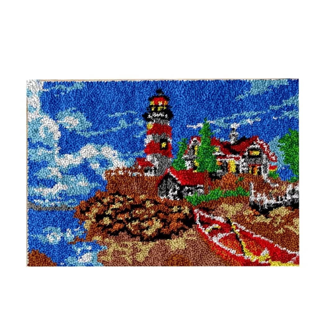 Latch Hook Rug Kits for Adults and Children DIY Needlework Crocheting Rug Kit
