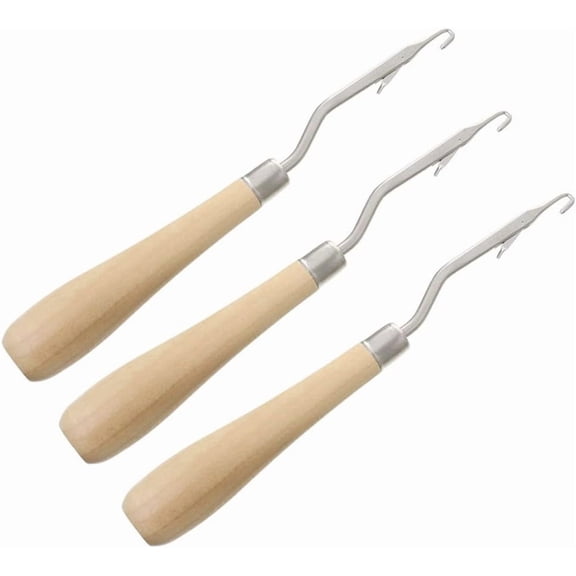 Latch Hook Tool Crochet Needle Hook Knitting Tool Kit for Rug Making and Art Crafts,3 Pack 6.3 Inch Blue
