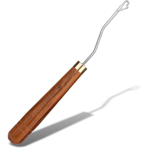 Latch Hook Tool, Wooden Bent Latch Hooks, Latch Hook Crochet  for Hair Extension,  Braids and Carpet Craft