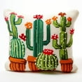 thumbnail image 1 of Latch Hook kits Pillow Green Cactus Printed Canvas Cushion Crochet Yarn Needlework DIY Hook Latch Kit Embroidery Pillowcase Rug Cover Home Sofa Christmas Decoration 43x43cm(2), 1 of 7