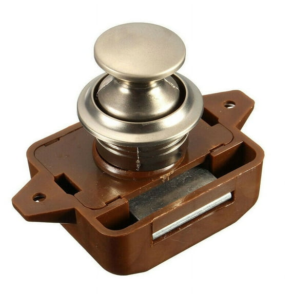 Latch Knob Push Button Catch Lock Cupboard Door Motorhome Cabinet Camper Caravan