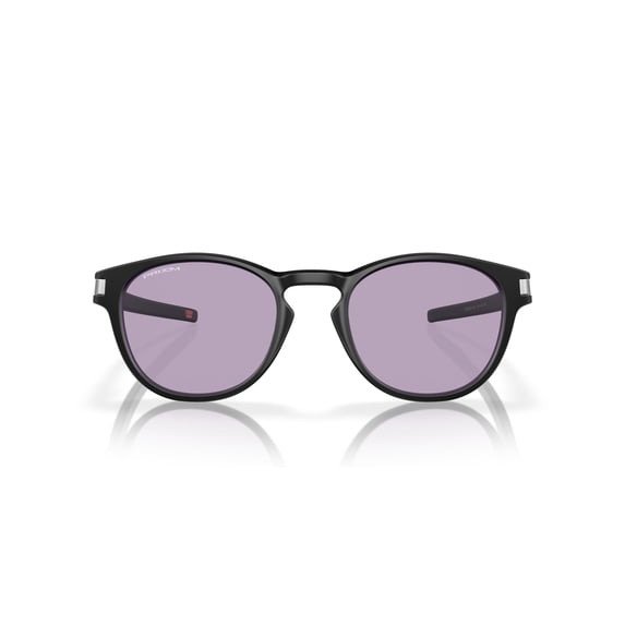 Oakley Sunglasses for Men - OO9349 Latch Low-Bridge Fit Round Sunglasses with Oakley PRIZM Lenses - Matte Black/PRIZM Slate - Size 53