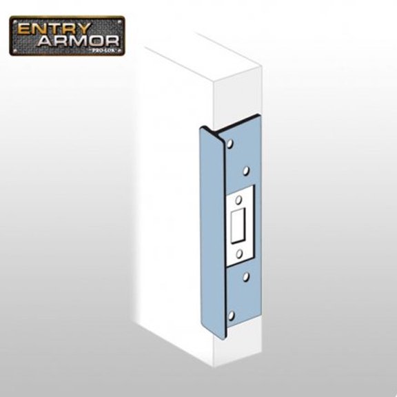 Latch Protector By Entry Armor - T-style 6" x 1-3/4" Aluminum - Secure Your Door