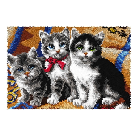 Latch hook rug kit Cats 4131
