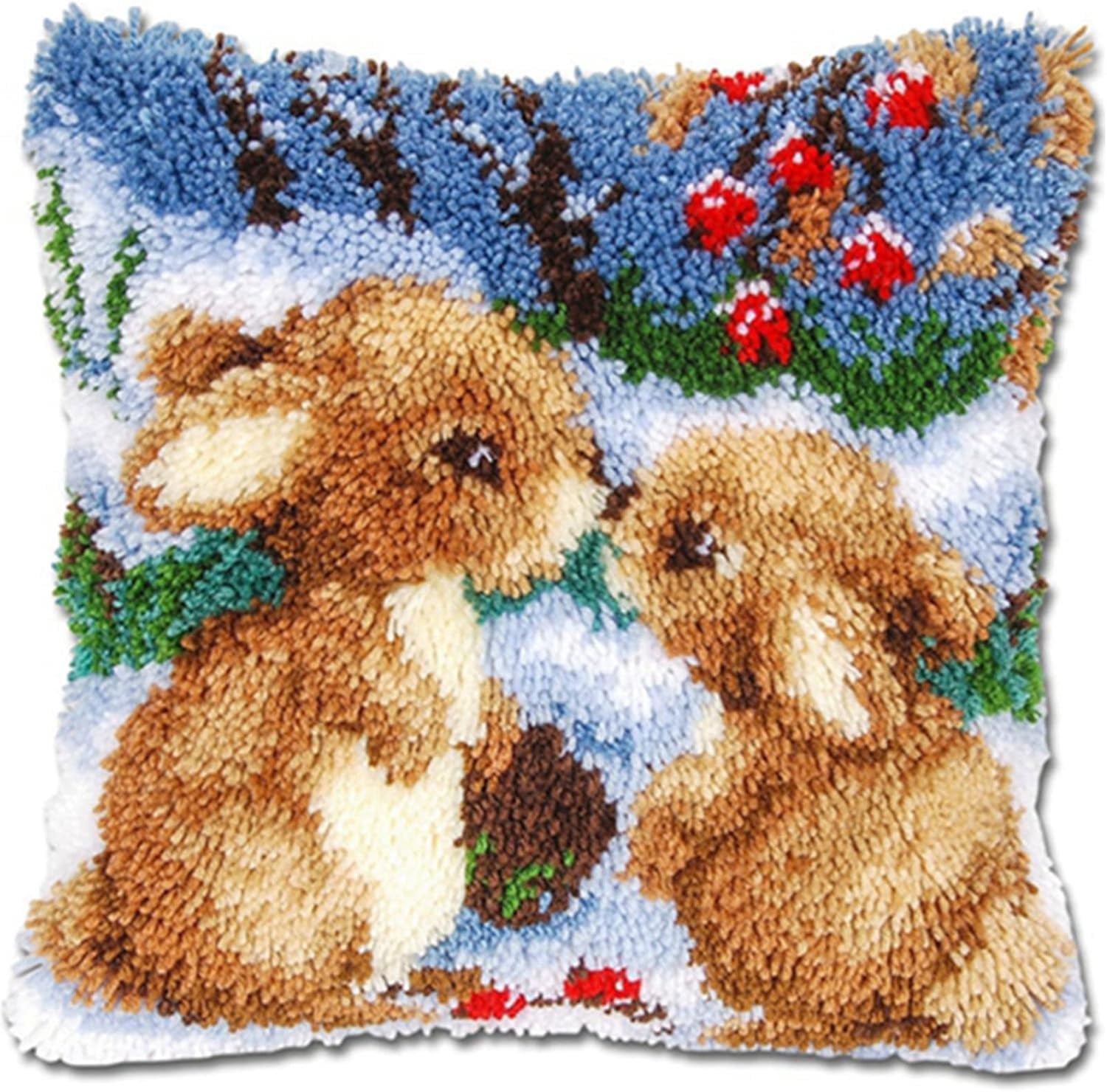 Latch hook rug kit,latch hook cushion kits,Latch Hook Rug And Pillow Kit for Adults Crocheting Carpet Rug Yarn Sofa Cushion Mat Tapestry DIY Carpet Arts Crafts