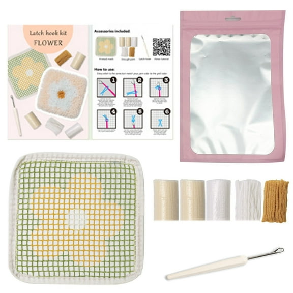 Latched Hook Kits Handmade Coaster Making Kits Latched Hook Coaster Kits