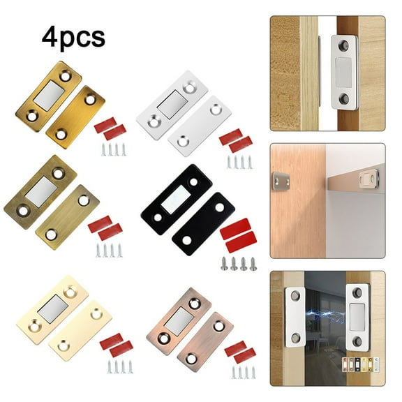 Latches Cabinet Door-Locks Hole-free Invisible Metal + Magnet Strong Magnetic Ultra-thin 42*32mm Attractor Furniture-Hardware