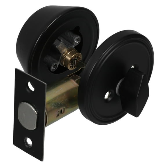 Latching Invisible Lock Heavy-duty Door Bracket Automatic Double-lock Black