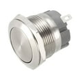 thumbnail image 1 of Latching Metal Push Button Switch Flat Head 22mm Mounting Dia 1NO 1pcs, 1 of 5