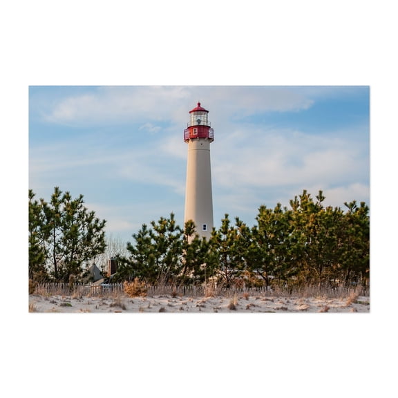 Late Afternoon at the Cape May Point Lighthouse, New Jersey - Cape May Point New Jersey Photography Lighthouse Coastal Beach Landscape Nature Seascape Scenic Unframed Wall Art Print 20 x 28 inches