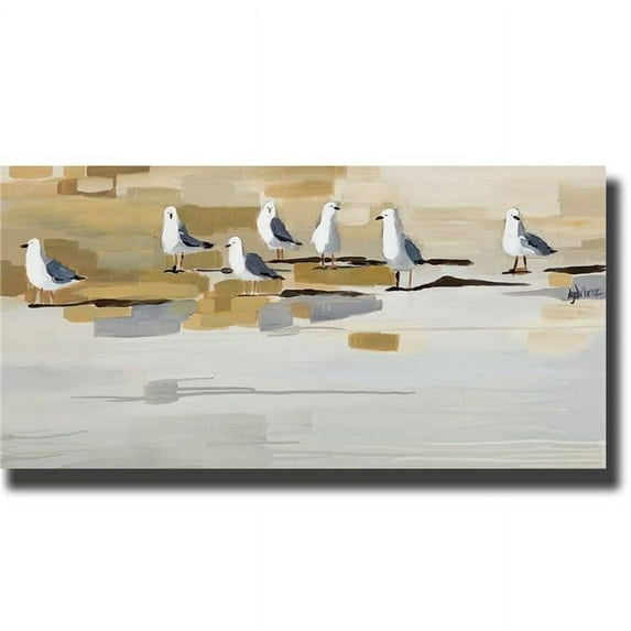 Late Afternoon Gathering by Angela Maritz Premium Gallery-Wrapped Canvas Giclee Art - Ready-to-Hang, 12 x 24 x 1.5 in.
