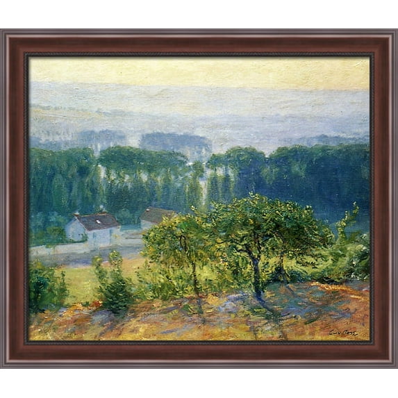 Late Afternoon Giverny 32x28 Large Walnut Ornate Wood Framed Canvas Art by Guy Rose