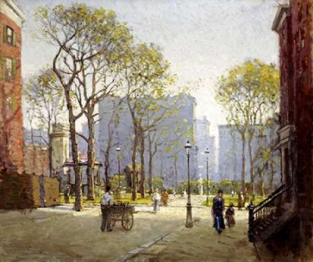 Late Afternoon Washington Square Canvas Art - Paul Cornoyer (24 x 24)