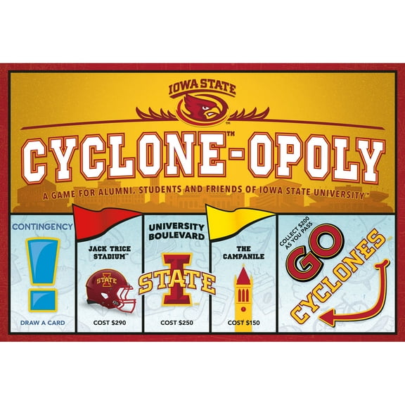 Late For The Sky: Cyclone-Opoly - Iowa State University Themed Family Board Game, Opoly-Style, Traditional Play Or 1 Hr Version, Ages 8+, 2-6 Players