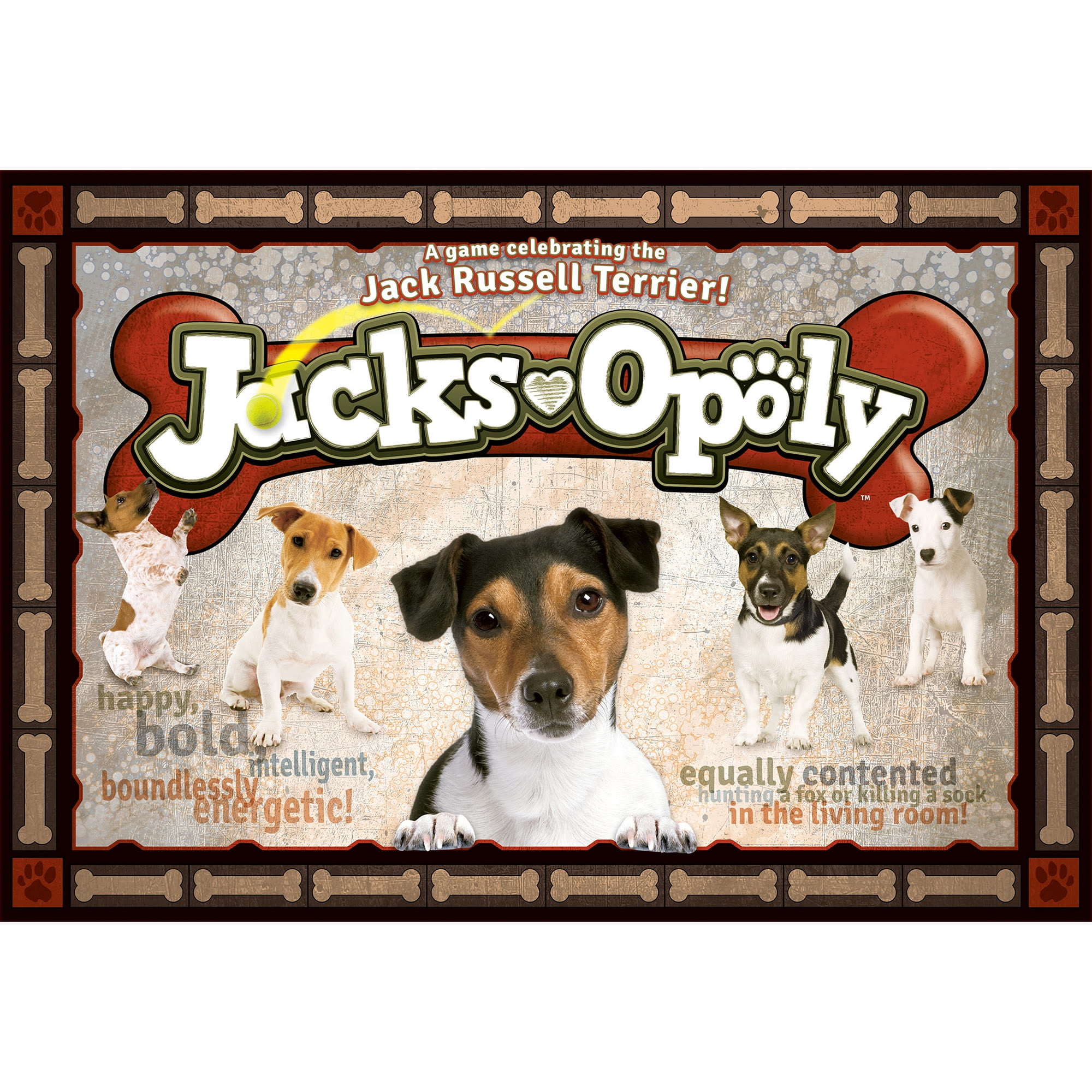 Late For The Sky: Jacks- Opoly - Jack Russell Terrier Dog Themed Family Board Game, Opoly-Style, Traditional Or 1 Hr Version, Ages 8+, 2-6 Players