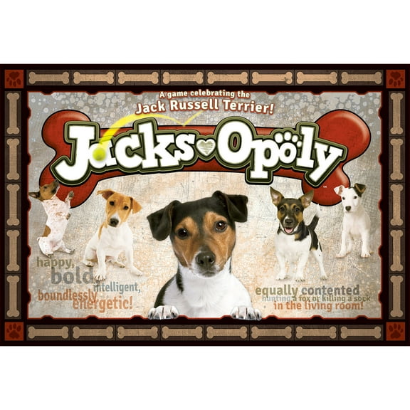 Late For The Sky: Jacks- Opoly - Jack Russell Terrier Dog Themed Family Board Game, Opoly-Style, Traditional Or 1 Hr Version, Ages 8+, 2-6 Players