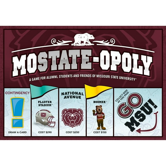 Late For The Sky: Mo State-Opoly - Missouri State University Themed Family Board Game, Opoly-Style, Traditional Play Or 1 Hr, Ages 8+, 2-6 Players