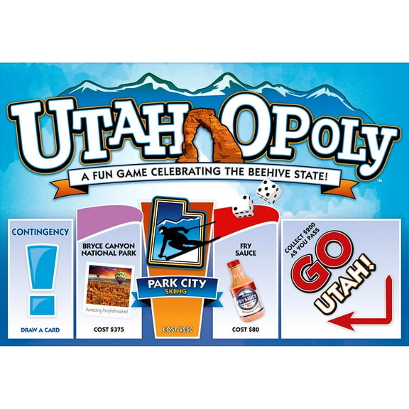 Late For The Sky: Utah-Opoly - State Themed Family Board Game, Opoly-Style Game Night, Traditional Play Or 1 Hr Version, Ages 8+, 2-6 Players