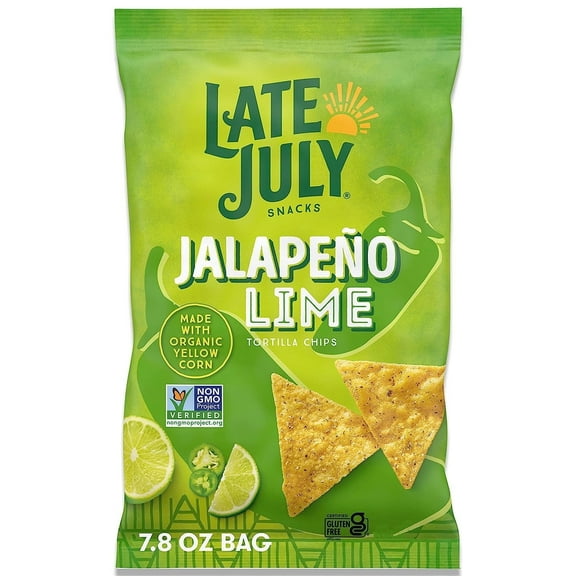 Late July Jalapeno Lime Tortilla Chips 7.8 oz Pack of 3