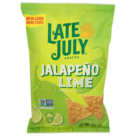 Late July Jalapeno Lime Tortilla Chips 7.8 oz - Pack of 5