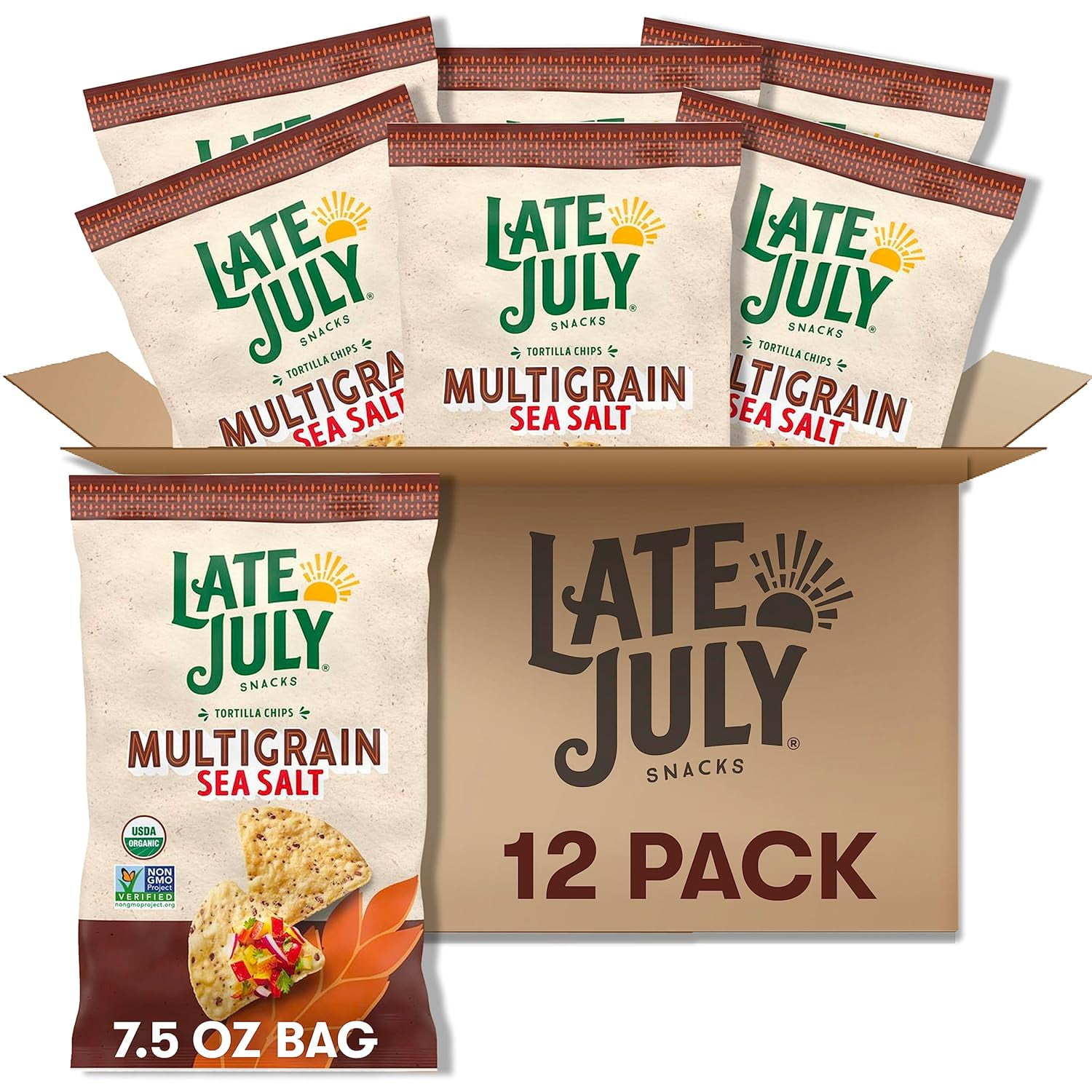 Late July Multigrain Sea Salt Tortilla Chips Snacks, Made with A Blend ...