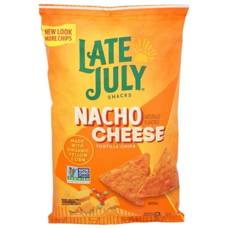 Late July Nacho Cheese Tortilla Chips 7.8 oz Pack of 2