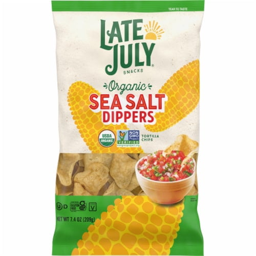 2X-Late July Organic Sea Salt Dippers Tortilla Chips - 7.4 oz