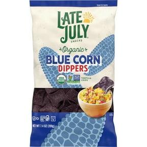 Late July Blue Corn Dippers Organic Tortilla Chips, 7.4 oz Bag