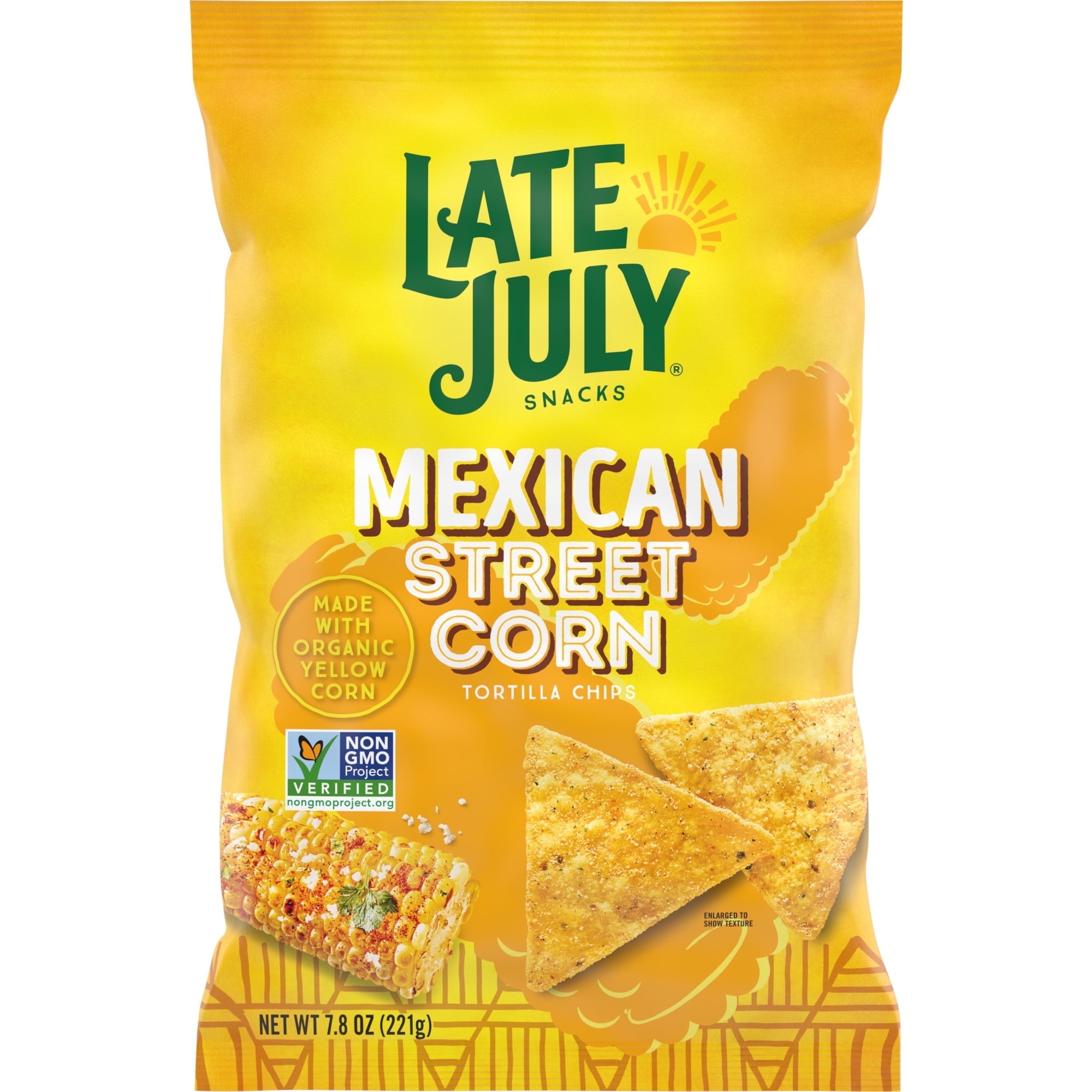 Late July Snacks, Mexican Street Corn Tortilla Chips, 7.8 oz Bag -2 pack