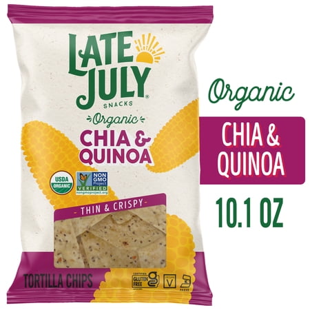 Late July Chia & Quinoa Organic Tortilla Chips, 10.1 Oz Bag