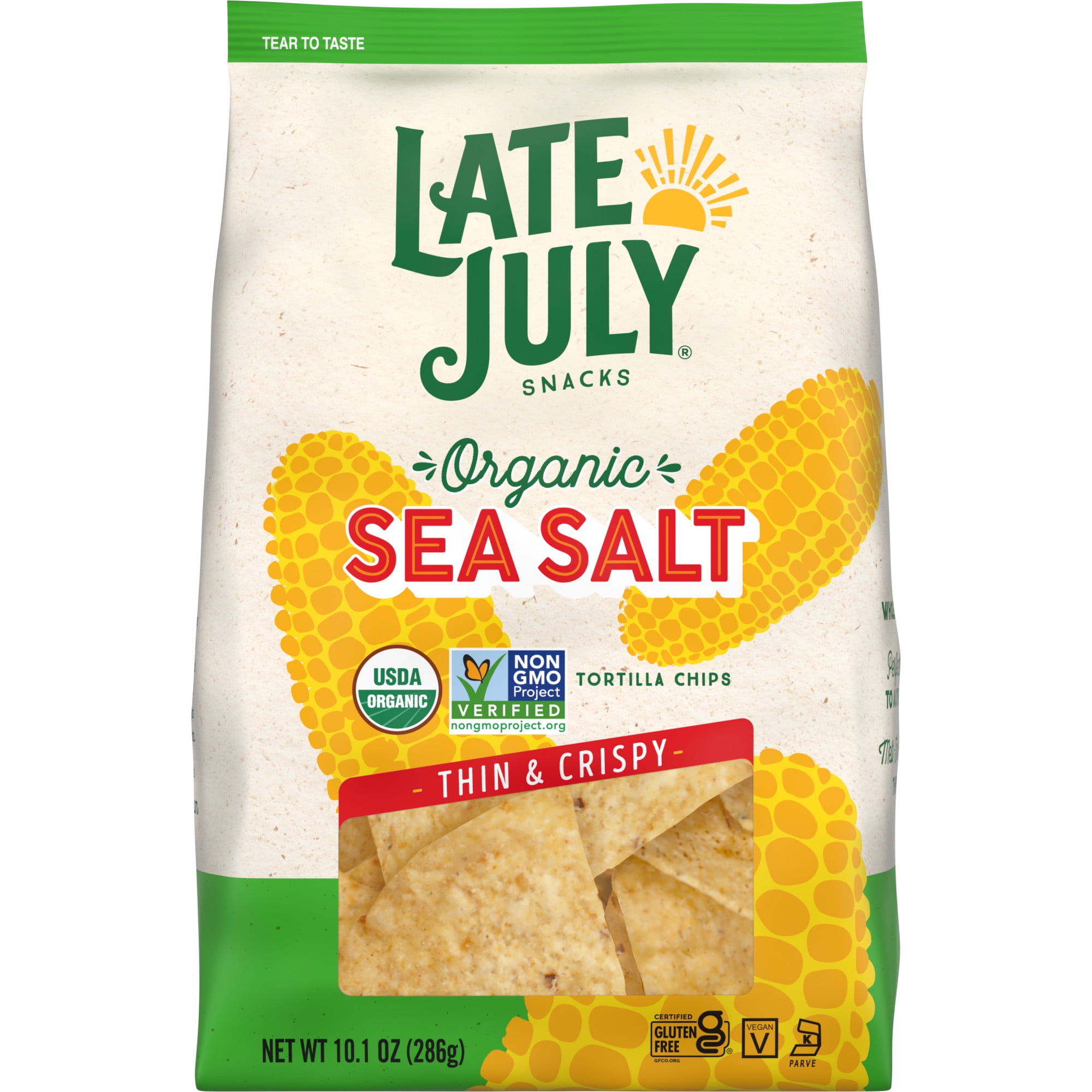 Late July Sea Salt Organic Tortilla Chips, 10.1 oz Bag