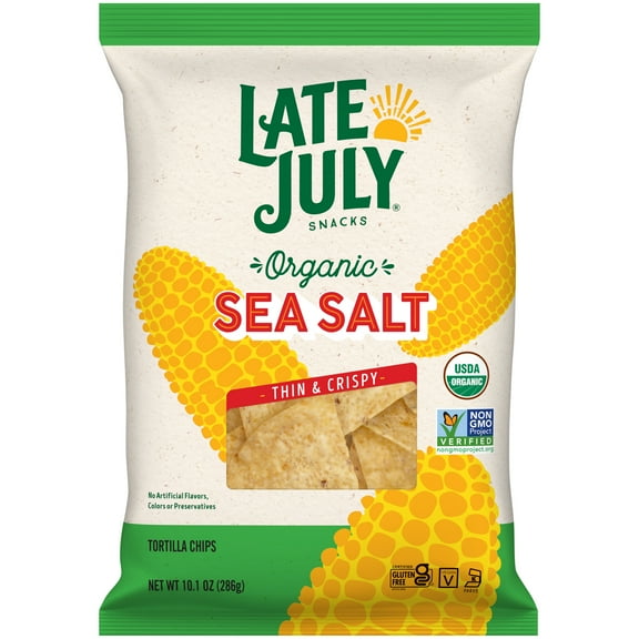 Late July Sea Salt Organic Tortilla Chips, 10.1 oz Bag