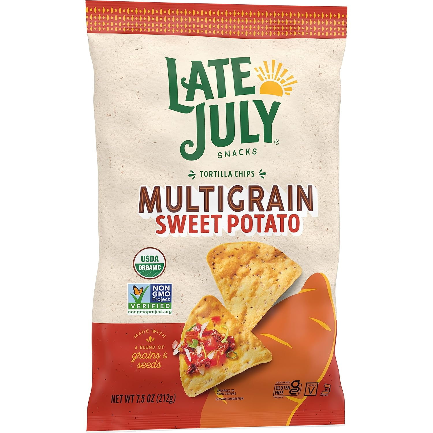 Late July Sweet Potato Tortilla Chips 7.5 oz (Pack of 12)