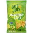 thumbnail image 1 of Late July Tortilla Chips Jalapeño Lime 7.8 oz Pack of 4, 1 of 4