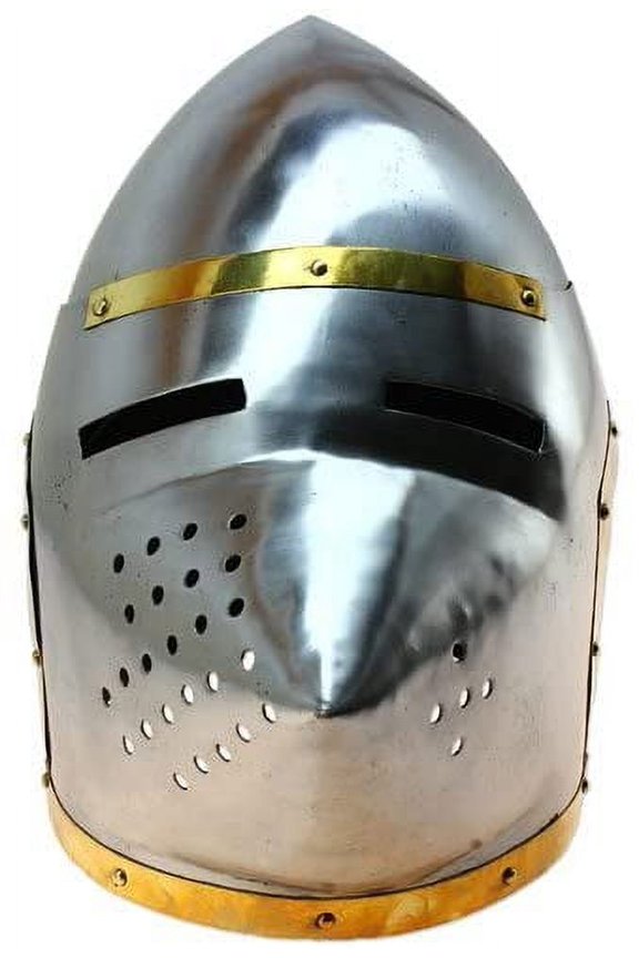 Late Middle Ages Pigface Bascinet Helmet Armor - Historical Functional Replica