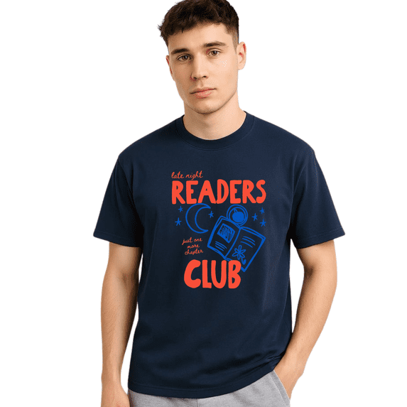 Late Night Readers Club Graphic T Shirt, Book Lover Tee, Funny Reading Tshirt, Bookworm Gift for Women and Readers