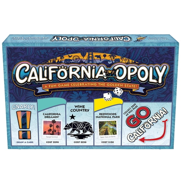 Late For The Sky: California-Opoly - State Themed Opoly-Style Board Game, Landmark Properties, Family Strategy, 2-6 Player, Traditional or 1hr Version