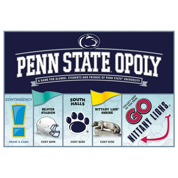 Late For The Sky: Penn State-Opoly - Universtiy Themed Family Board Game, Opoly-Style Game Night, Traditional Play Or 1Hr Version, Age 8+, 2-6 Players
