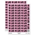 thumbnail image 1 of Late Snail Teacher Student School Sticker Set - Light Pink - Gloss Finish - 1.5" Small, 1 of 7