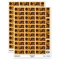 thumbnail image 1 of Late Snail Teacher Student School Sticker Set - Orange - Matte Finish - 1.5" Small, 1 of 7