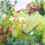 Late Summer Flowers Canvas Art - Julia Sutliff 24 x 24