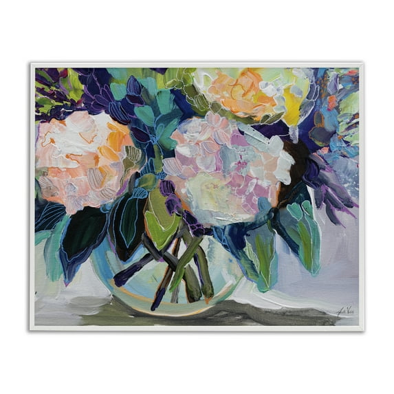 Stupell Industries Late Summer Hydrangeas White Framed Giclee Art, design by Jeanette Vertentes, 24 x 30